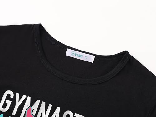 Image of Dvenki Girls Graphic Short Sleeve Crewneck T-Shirt Sizes 6-18 | breathable soft cotton blend, cute graphic prints, summer little and big girls tee, ideal casual wear for school, daily