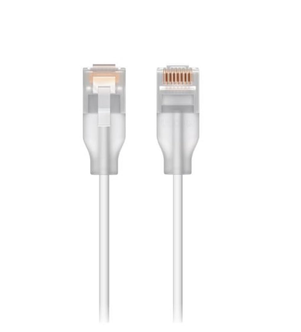 Ubiquiti 0.15m Cat6 Networking Cable, Translucent White, RJ45 Male to Male, Compatible with Ethernet Devices