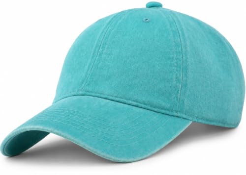 Image of Vintage Washed Cotton Baseball Caps Men Women Adjustable Unstructured Low Profile Dad Hat