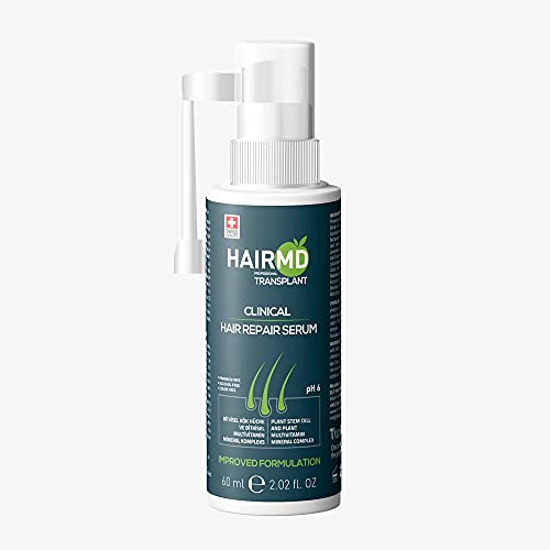 HairMD Transplant Clinical Repair Serum - 60ml Hair Regrowth Serum - Prevents Post-Transplant Hair Loss - Stimulates New Hair Growth - Fast and Effective Results - Gentle Formula
