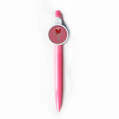Stylo à bille fleur oeillet rouge pour embellir vos notes de bureau