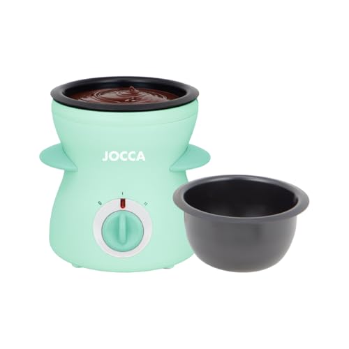 Miniatura 2 de Jocca - Mini Fondue Eléctrica 350 Ml 2 Niveles De Temperatura Recipiente Antiadherente Extraíble 4 Tenedores Incluidos Color Turquesa Diseño Compacto Línea Sweet