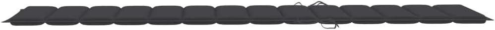 Sun Lounger Cushion,Outdoor Chaise Lounge Cushion, Patio Furniture Cushion,Universal Seat Cushions,with Ties,Wear-Resistant,Durable,Anthracite 78.7"x19.7"x1.6" Fabric(Priority Delivery)