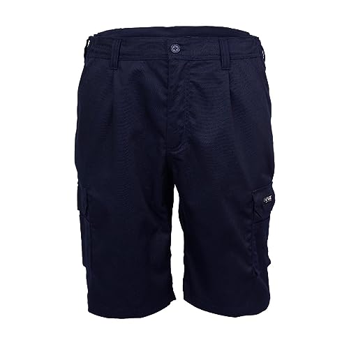 sterling safetywear limite Banff-Pantalón Corto Tipo Cargo con Bolsillo sin Funda utilidades de Trabajo, Azul Marino, 34W para Hombre