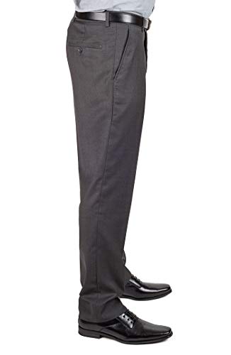 Slim Fit Mens Dress Pants Formal Slacks Flat Front No Pleats2