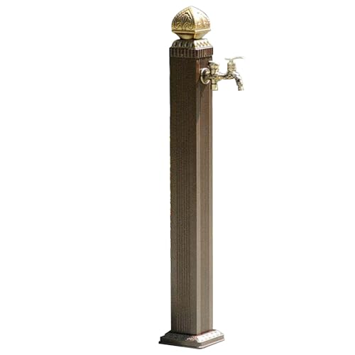OOMRNV Columna De Grifo para Exteriores, Grifo De Poste Retro, Soporte Independiente para Manguera De Jardín, Grifo De Latón, Resistente A La Congelación, Fuente De,Height 85cm