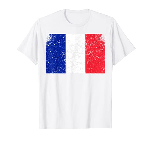 France Flag Drapeau de la France Vintage T-Shirt
