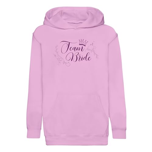 Sweat à capuche enfant Team Bride en finition premium et calligraphie de mariage