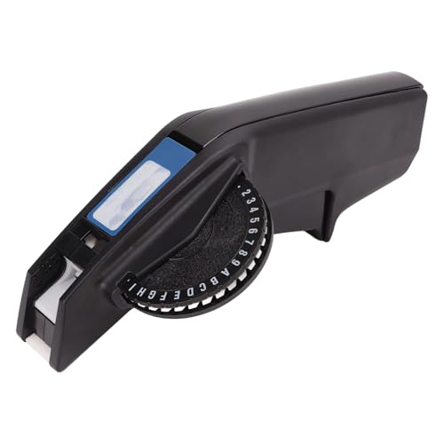 Etiquetadora manual para Dymo 1610, impresora portátil de etiquetas en relieve 3D, modelo M1610 con mango ergonómico, no necesita pilas, cuerpo de plástico negro para etiquetas transparentes y