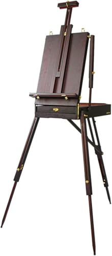 Cavalletto da pittura: è realizzato in legno massello di faggio. Il supporto per tele è adatto a tele fino a un'altezza di 85 cm. Vedi l'immagine per le dimensioni complete.