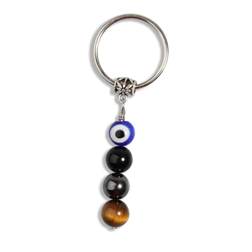 QqzsJewls Evil Eye Lucky Keychain for Women Men, Empath Energy