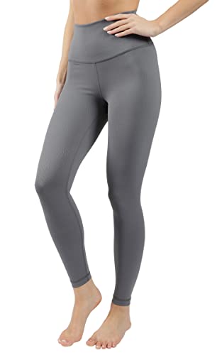 90 Degree By Reflex - Performance Activewear - Printed Yoga Leggings - Crackle Slate Night- Small