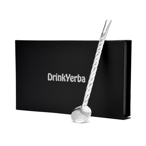Bombilla de Acero Inoxidable Torcida para Mate Durable Perfecta para Mate Argentino y Brasileo