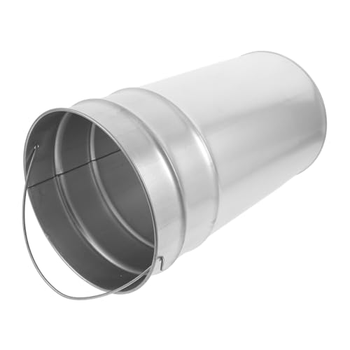 ULTECHNOVO Cubo de Basura Exterior de Metal Galvanizado Contenedor Multifuncional para Patio y Cocina Resistente y de Limpiar para Desechos Domésticos