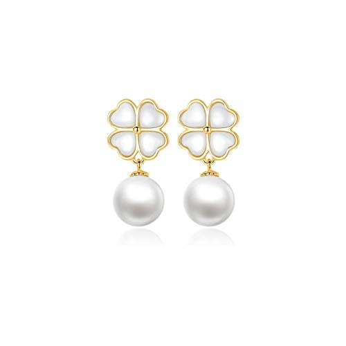Boucles d'oreilles trèfle à quatre feuilles en perles le cadeau idéal pour elle