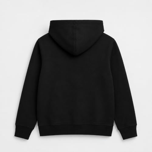 Image of Alan Jones Clothing Boys Hooded Sweatshirt | Full Zip Closure | Full Sleeves | Kangaroo Pocket | Regular Fit | Winter Jacket for Boys | Age 5-16 Years
