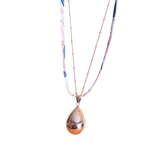 BABY SHELL BOLA de Grossesse GOUTTE OR Rose + Chaîne fine et cordon fleuri (Or Rose Gte)