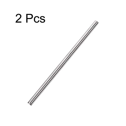 Image of uxcell 6mm x 200mm 304 Stainless Steel Solid Round Rod for DIY Craft - 2pcs