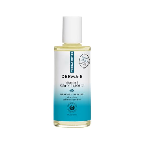 Derma E Vitamin E Skin Oil - 14,000 IU Safflower Face Oil &ndash; Hypoallergenic, Fragrance Free Facial...