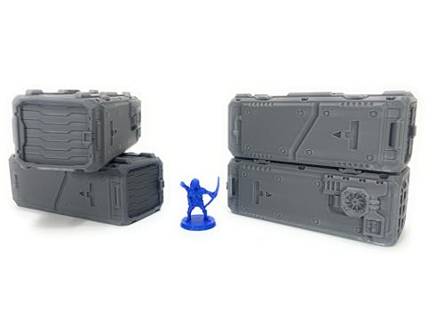 LM3D 4 x Contenedores Sci-Fi Escenografía para Wargames y
