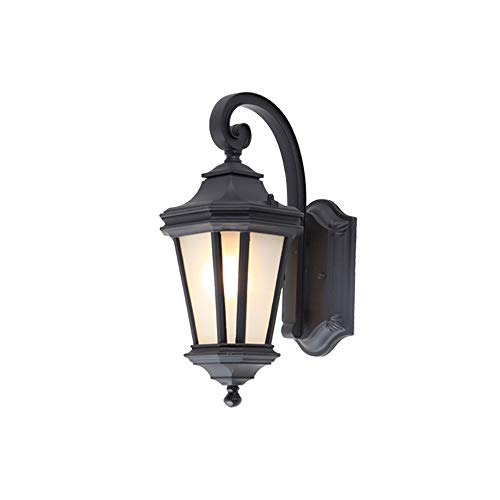 Lampe murale classique finition rétro en verre de protection extérieur