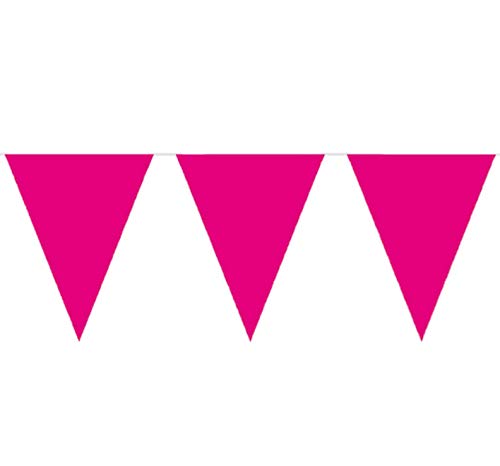 Décorations de fête 10 m avec 15 fanions – Cerise