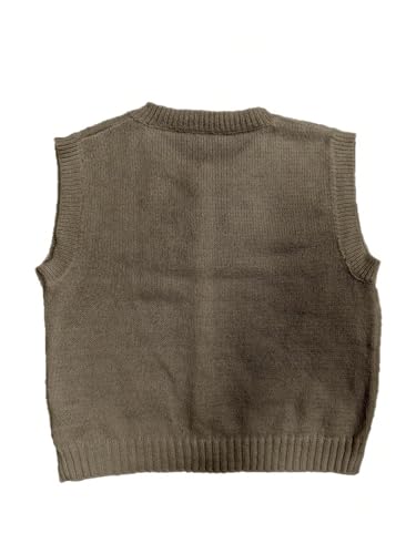 Image of GORGLITTER Women's Button Up Sweater Vest Crewneck Sleeveless Knit Sweater Tank Top