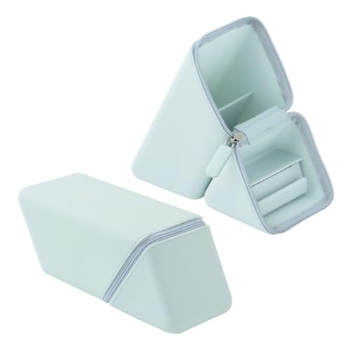 Image of Sonic Kakusta Portable Pen Stand Wide with Drawer Light Blue FD-2045-LB