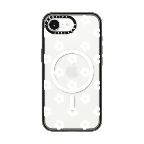 CASETiFY CpNg iPhone 16e P[X [MILKi (4x MIL-STD-810G)/2.5m̗NA/CX[dMagSafeΉ] - Ditsy Daisies - White - ubN