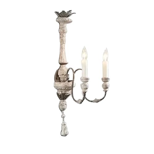 Lampe murale en bois massif créative pour bougie d'ambiance