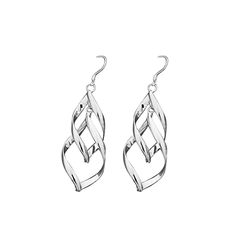 Boucles d'oreilles d'oreilles d'argent élégantes pour femmes Cover