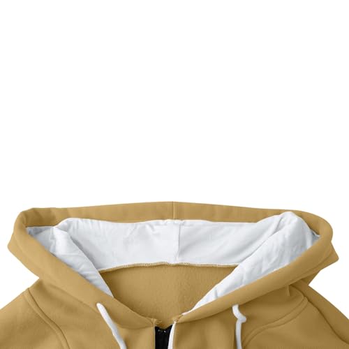 Mens Quarter Zip Hoodies Long Sleeve Pullover Sweatshirts Drop Shoulder Half Zip Hoodie with Pocket 20254