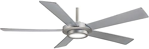 Minka-Aire F745-BN Sabot 52 Inch Ceiling Fan with Integrated LED Light and DC Motor in Brushed Nickel Finish