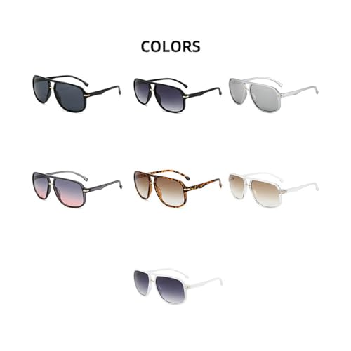 COTIA Double Bridge Square Sunglasses for Women Men Classic Pilot Vintage Glasses Outdoors Travel Sun Glasses3