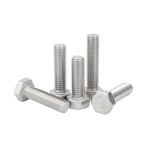 5/10個 M6 M8 外六角六角頭ネジ、全ネジ 304 ステンレススチール 六角頭ボルト(12mm,M6(10PCS))