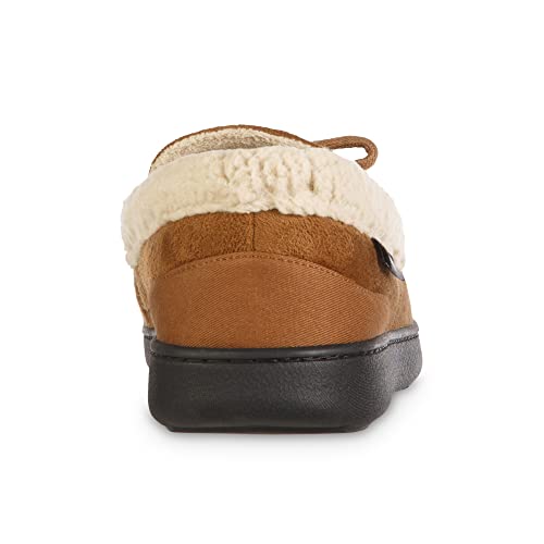Image of isotoner Men's Indoor /Outdoor Slip-on Vincent Microsuede Moccasin Slippers With Memory Foam Comfort