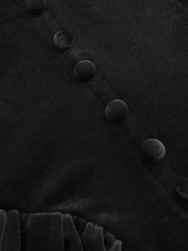 CIDER Velvet Women Mini Dress Square Neck Ruffle Short Zipper Party Dress Middle Waistline2