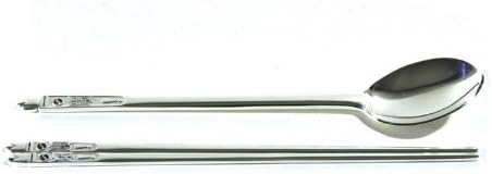 Kitchenwide Stainless 18/10 Traditional Korea Spoon and Chopstick Set of 4