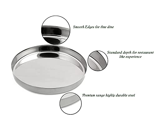 Image of BLeaf Stainless Steel-Premium Plate /Heavy Guage Plate (Pack of 6)
