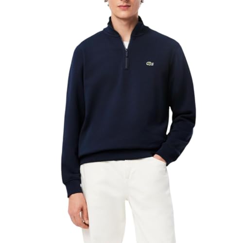 Lacoste Men's Core Collection Regular Fit Classic Zip Up Mock Neck Sweatshirt