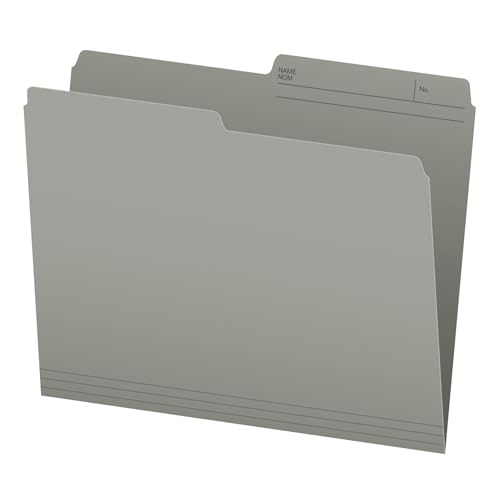 Pendaflex File Folders, 1/2 Cut Tab, Letter Size, Gray, Durable Paper Stock, 100/Box, Ideal for Office/Home/School File Organization, Made in Canada image 4