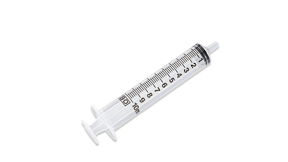 BD Luer Slip Tip Syringe only, 10 mL, #303134 (200 Count)
