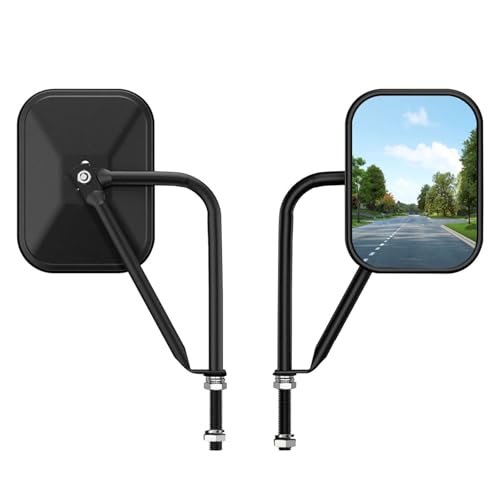 Door Off Mirror Compatible with Jeep Wrangler JK JL & Unlimited, Wider View Easy-Install Door Hinge...