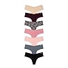 Victoria's Secret Women's No Show Thong Underwear, Panties for Women, Pack of 7, Assorted Mix, M