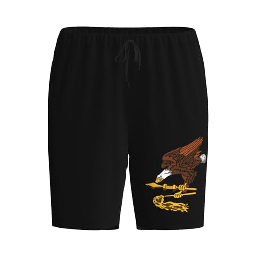 American Samoa Flag Emblem Pajama Shorts for Men, Men's Pajama Bottoms, Sleepwear for Summer2