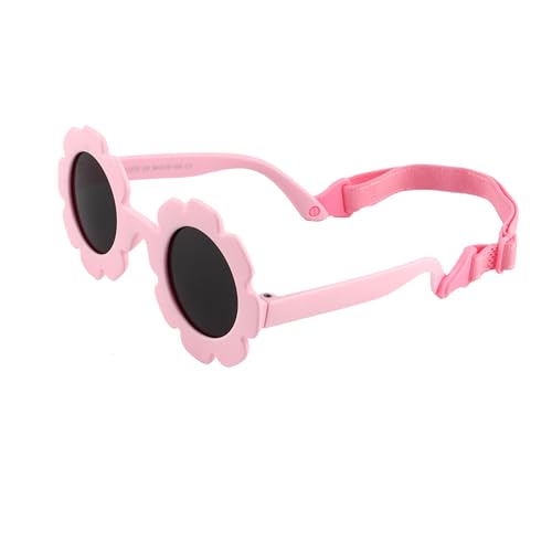SJBNCai Baby flower Sunglasses with Strap girls Flexible Bendable Polarized Sunglasses for Infant Boys Girls 0-24 Months