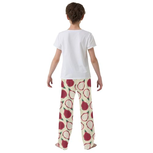 Pitaya Boys Long Pants Soft Trousers Elastic Waist Kids Lounge Bottoms with Pockets S-XL3