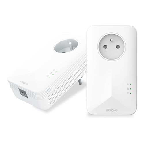 STRONG - POWERL1000DUOFRV2- Duo Prises CPL - Kit CPL 1000 Mbps - Compatible Toute Box/Routeur - 1...