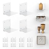 Eapele Estantería flotante invisible, color blanco