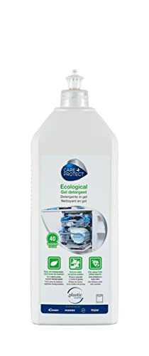 CARE + PROTECT Detergente Eco Amigable para Lavavajillas, Gel, Hipoalergénico, sin Colorantes ni Fosfatos, 1 l para 40 Lavados